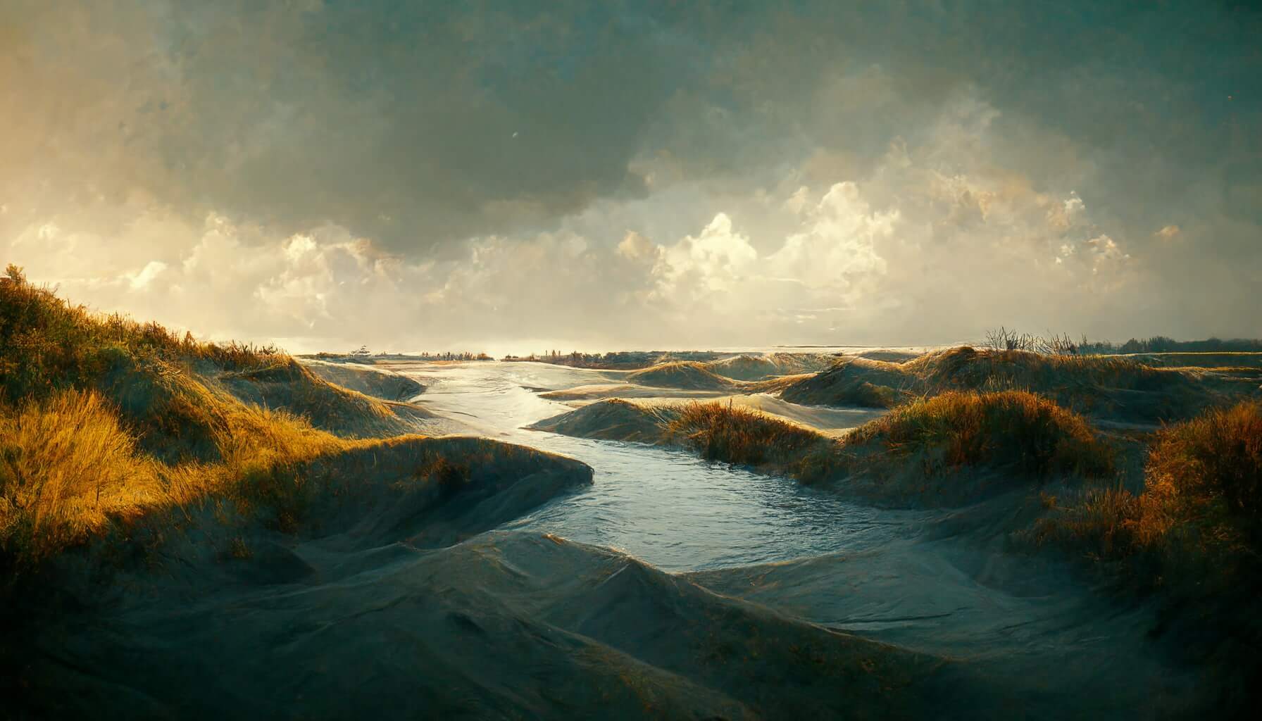 Midjourney AI image dunes